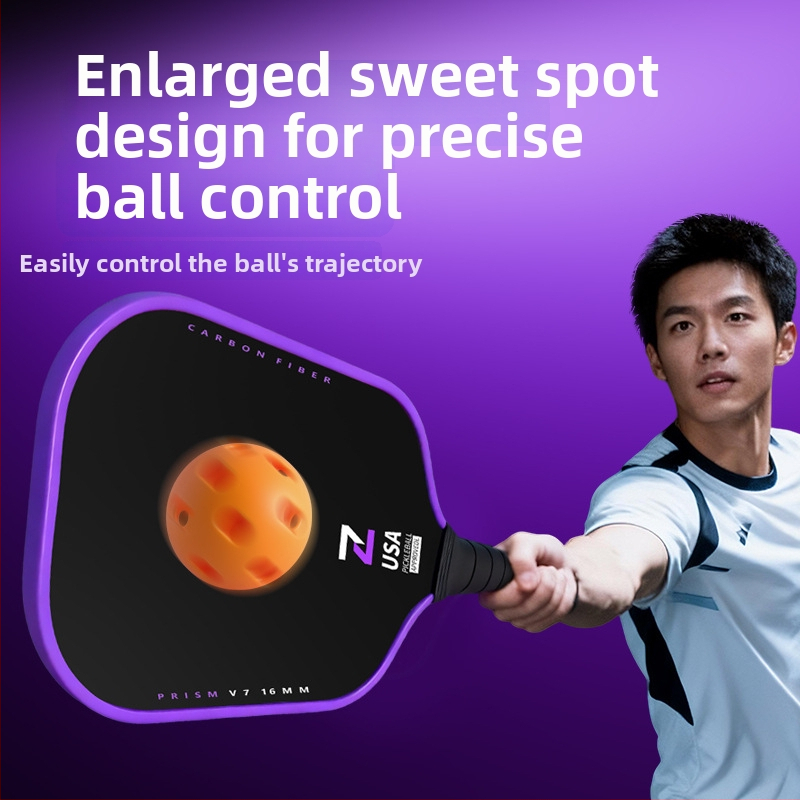 Rachetă de pickleball din fibră de carbon, Lidakang, 210 g ±5 g, T700, finisaj mat