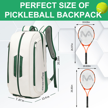 Badmintona/tenisa soma ar ūdensizturīgu kompozītmateriālu pieaugušajiem, daudzfunkcionāla raketes mugursoma