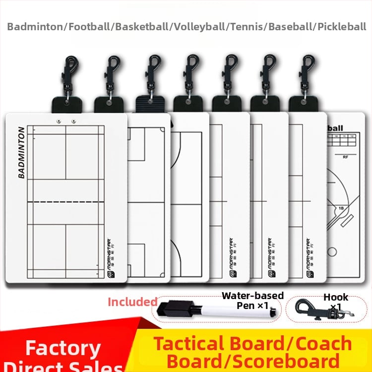 Mornstar taktiskā tāfele – materiāls AS, magnētiskā tāfele ar pildspalvu un gumiju priekš basketbola, futbola, tenisa, badminton un volejbola