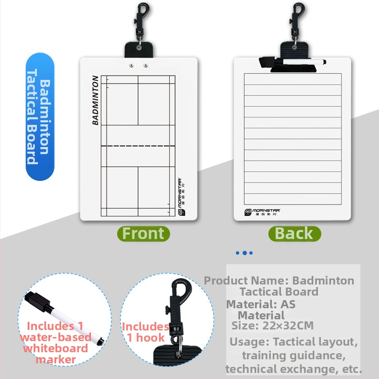 Mornstar taktiskā tāfele – materiāls AS, magnētiskā tāfele ar pildspalvu un gumiju priekš basketbola, futbola, tenisa, badminton un volejbola