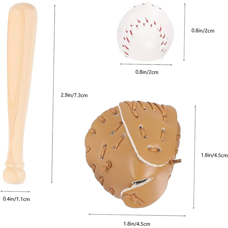 Kljucni lančić baseball s mini rukavicom za softball, PU koža