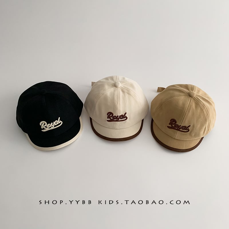 Bejbina kapa za jesen-zimu, vjetrootpornog Korejskog stila baseball kapa s kratkim obodom za djecu, unisex, s dizajnom s slovima
