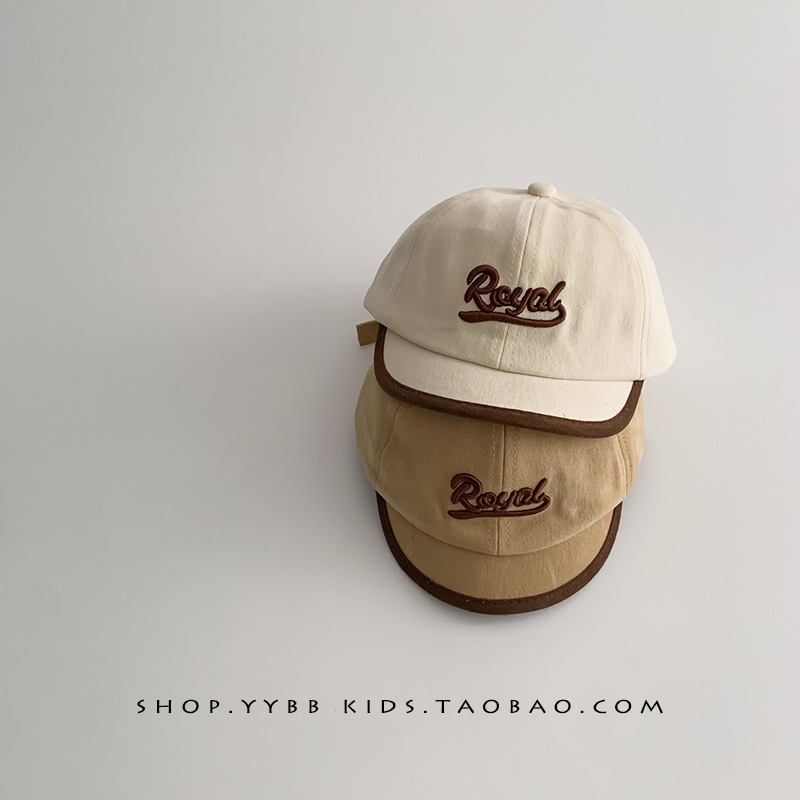 Bejbina kapa za jesen-zimu, vjetrootpornog Korejskog stila baseball kapa s kratkim obodom za djecu, unisex, s dizajnom s slovima