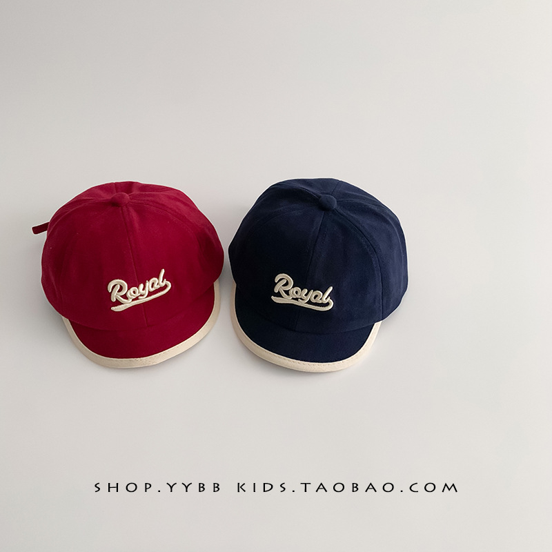 Bejbina kapa za jesen-zimu, vjetrootpornog Korejskog stila baseball kapa s kratkim obodom za djecu, unisex, s dizajnom s slovima