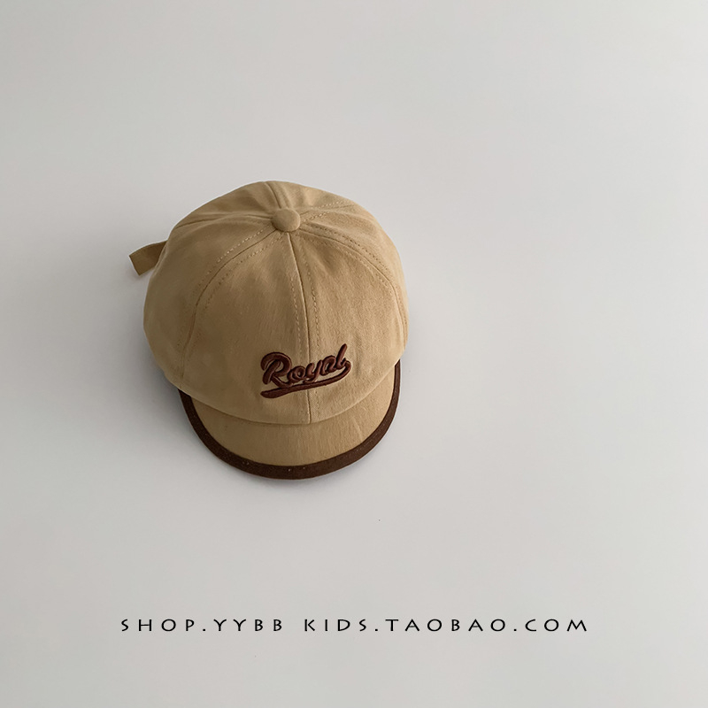 Bejbina kapa za jesen-zimu, vjetrootpornog Korejskog stila baseball kapa s kratkim obodom za djecu, unisex, s dizajnom s slovima