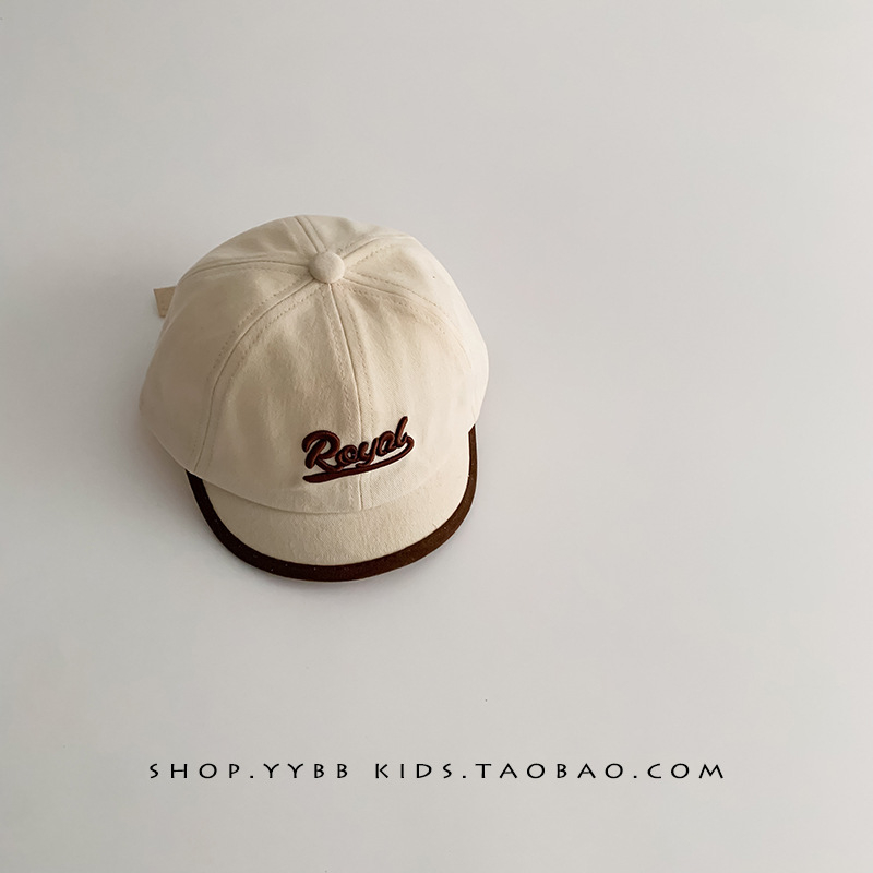 Bejbina kapa za jesen-zimu, vjetrootpornog Korejskog stila baseball kapa s kratkim obodom za djecu, unisex, s dizajnom s slovima