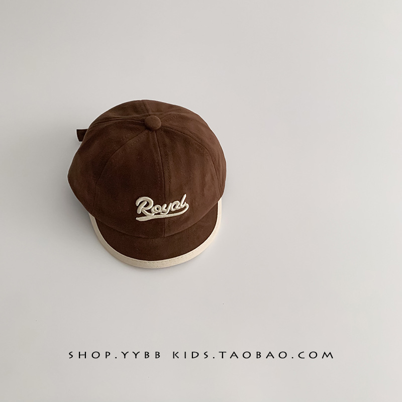 Bejbina kapa za jesen-zimu, vjetrootpornog Korejskog stila baseball kapa s kratkim obodom za djecu, unisex, s dizajnom s slovima