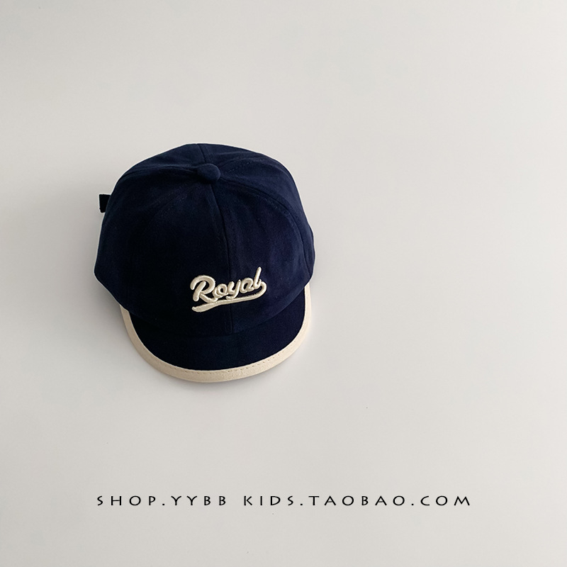 Bejbina kapa za jesen-zimu, vjetrootpornog Korejskog stila baseball kapa s kratkim obodom za djecu, unisex, s dizajnom s slovima