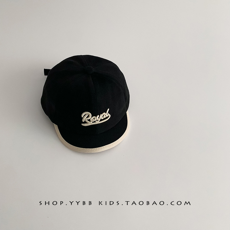 Bejbina kapa za jesen-zimu, vjetrootpornog Korejskog stila baseball kapa s kratkim obodom za djecu, unisex, s dizajnom s slovima