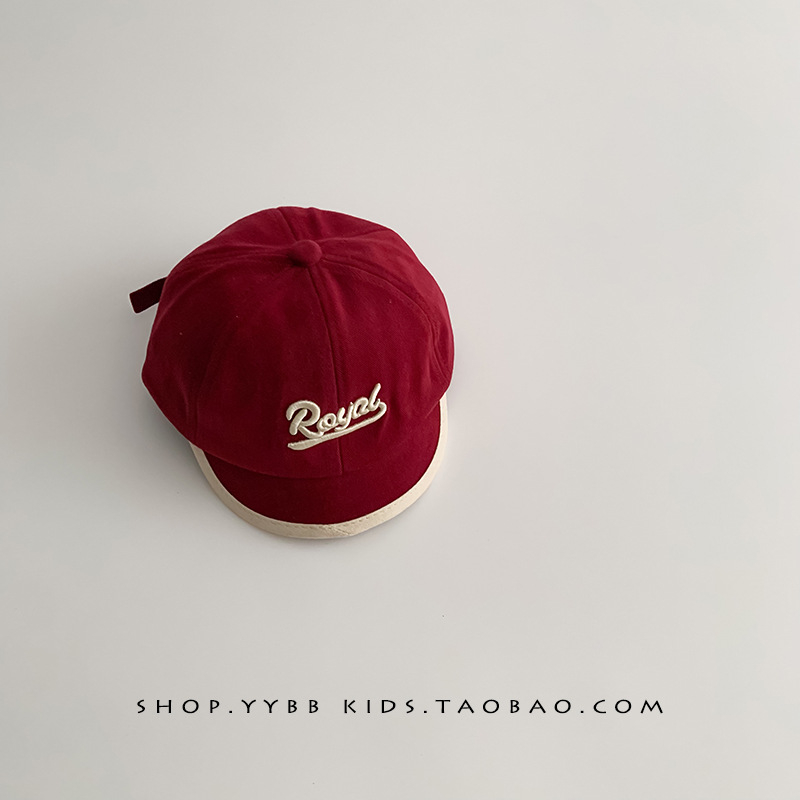 Bejbina kapa za jesen-zimu, vjetrootpornog Korejskog stila baseball kapa s kratkim obodom za djecu, unisex, s dizajnom s slovima