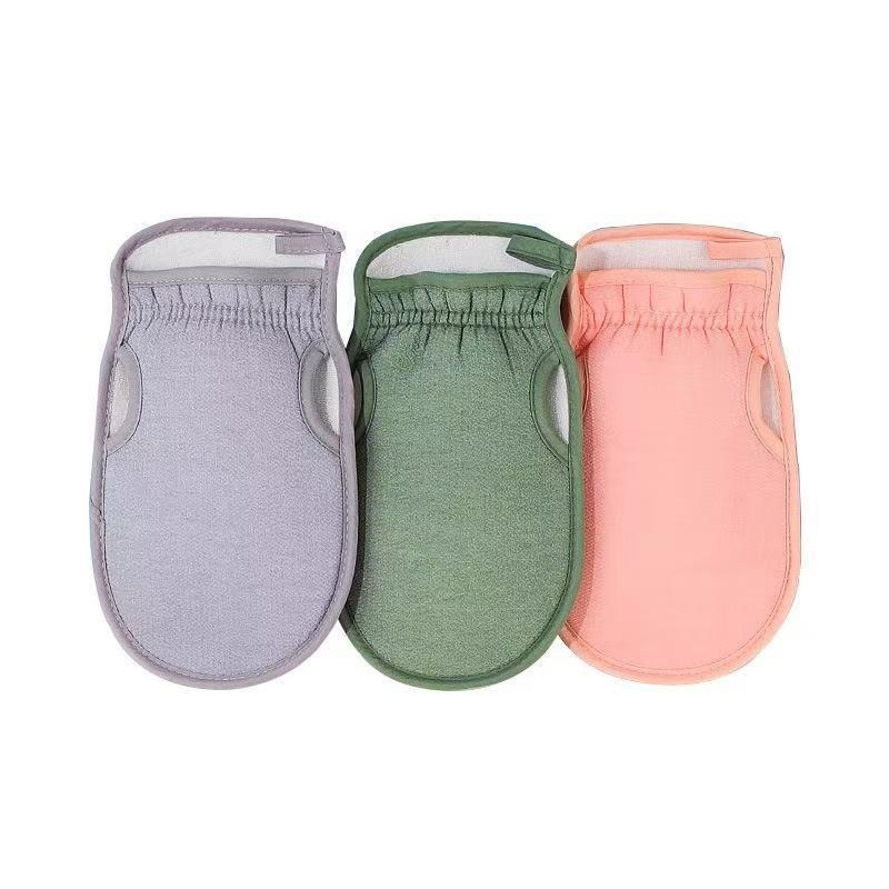 Ръкавици за баня за жени – ексфолиращи с груби частици, дишащи, удебелени, полиестерни влакна