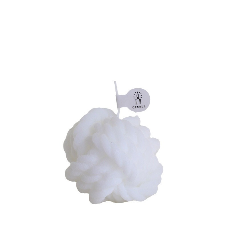 Ароматна свещ, Yarn Ball спирална форма, ръчно излята, соево-бленд восък, марка Yufei