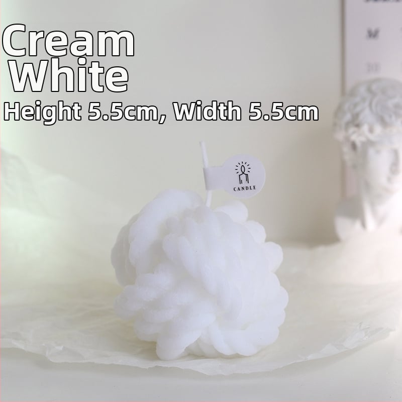 Ароматна свещ, Yarn Ball спирална форма, ръчно излята, соево-бленд восък, марка Yufei