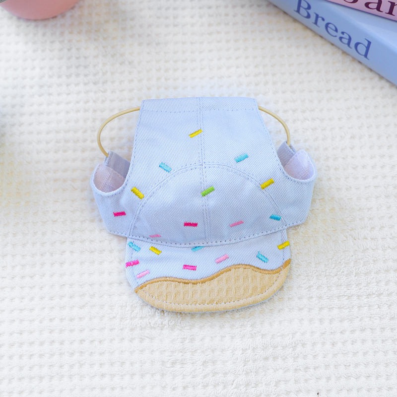 Shuangxiang poliesterio beisbolo skrybelė šunims ir katėms, saulės apsauga, raidžių raštas, siuvinėjimas, plokščias mezginys