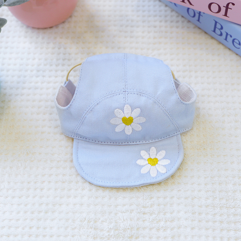 Shuangxiang poliesterio beisbolo skrybelė šunims ir katėms, saulės apsauga, raidžių raštas, siuvinėjimas, plokščias mezginys