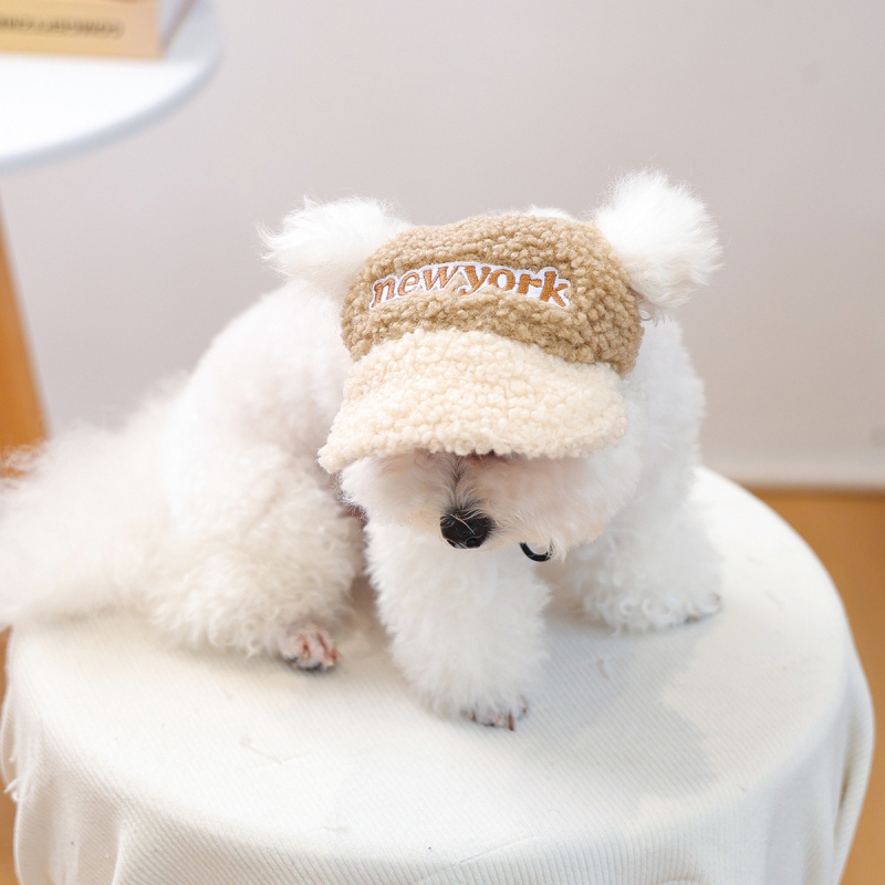 Shuangxiang poliesterio beisbolo skrybelė šunims ir katėms, saulės apsauga, raidžių raštas, siuvinėjimas, plokščias mezginys