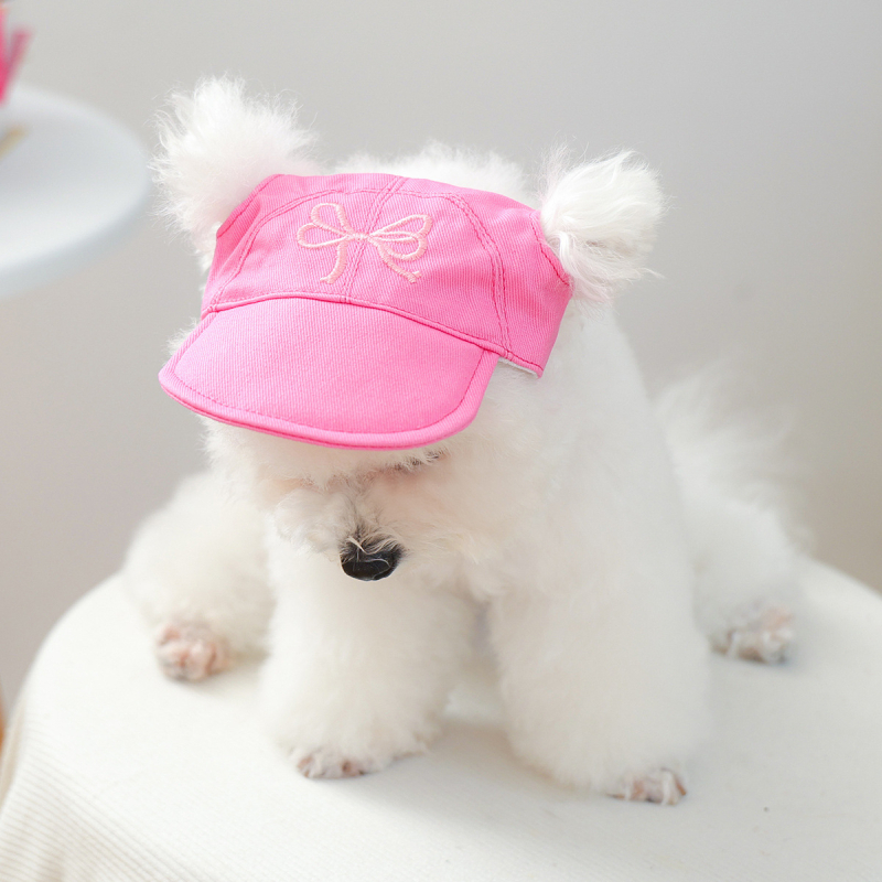 Shuangxiang poliesterio beisbolo skrybelė šunims ir katėms, saulės apsauga, raidžių raštas, siuvinėjimas, plokščias mezginys