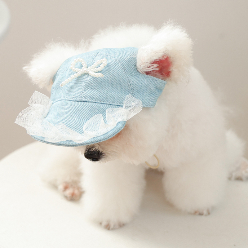 Șapcă baseball din poliester pentru câini și pisici, protecție solară, model cu litere, broderie, țesătură plată