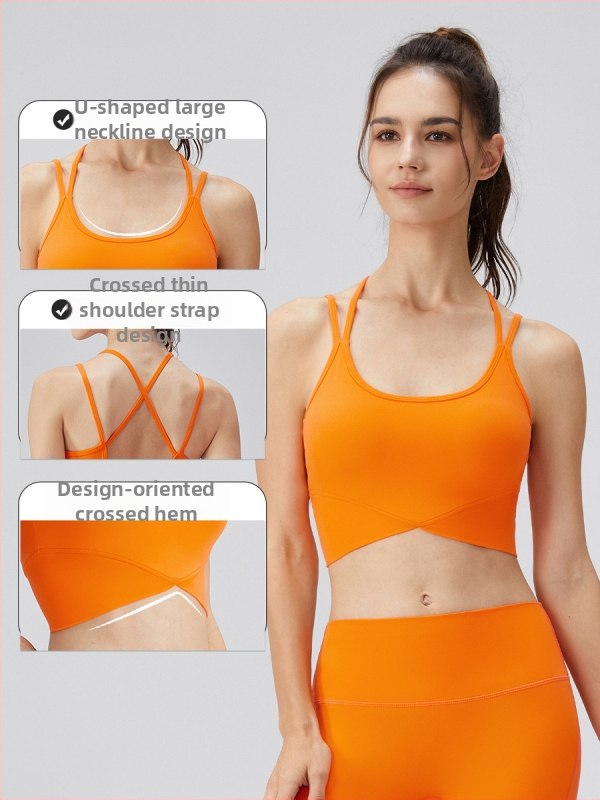 Desire prozračan lagan grudnjak za jogu za žene – 3/4 kupa, srednji oblik čašice, fiksne dvostruke naramenice, sjajni završni sloj Nylon/Spandex