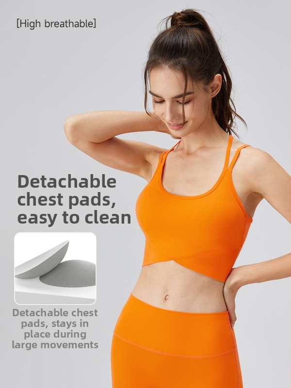 Desire prozračan lagan grudnjak za jogu za žene – 3/4 kupa, srednji oblik čašice, fiksne dvostruke naramenice, sjajni završni sloj Nylon/Spandex