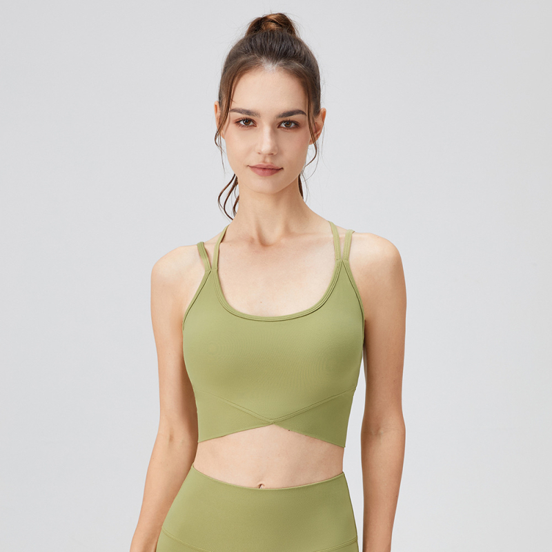 Desire prozračan lagan grudnjak za jogu za žene – 3/4 kupa, srednji oblik čašice, fiksne dvostruke naramenice, sjajni završni sloj Nylon/Spandex