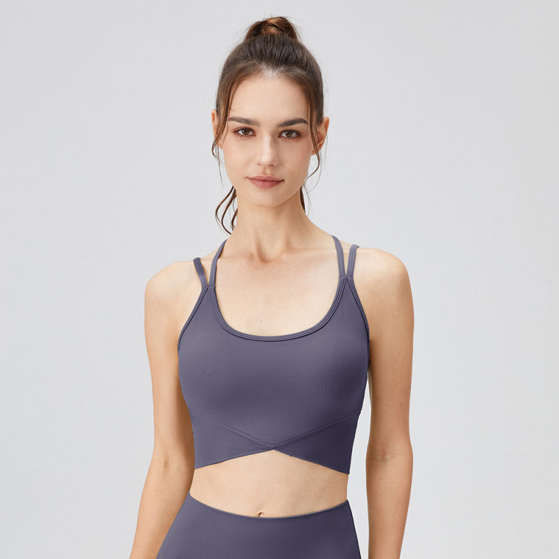 Desire prozračan lagan grudnjak za jogu za žene – 3/4 kupa, srednji oblik čašice, fiksne dvostruke naramenice, sjajni završni sloj Nylon/Spandex