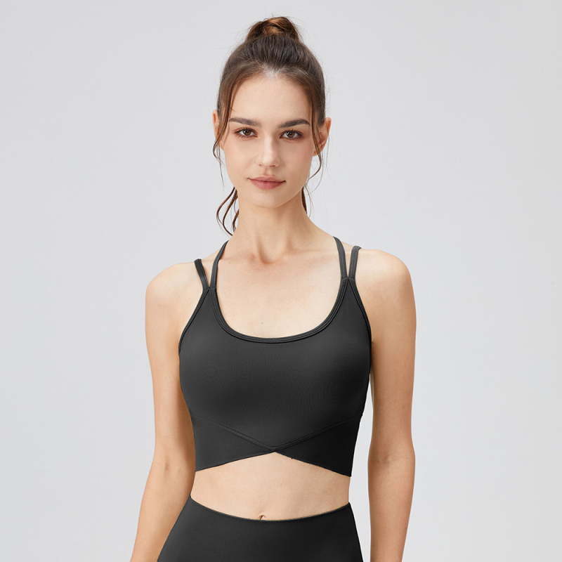 Desire prozračan lagan grudnjak za jogu za žene – 3/4 kupa, srednji oblik čašice, fiksne dvostruke naramenice, sjajni završni sloj Nylon/Spandex
