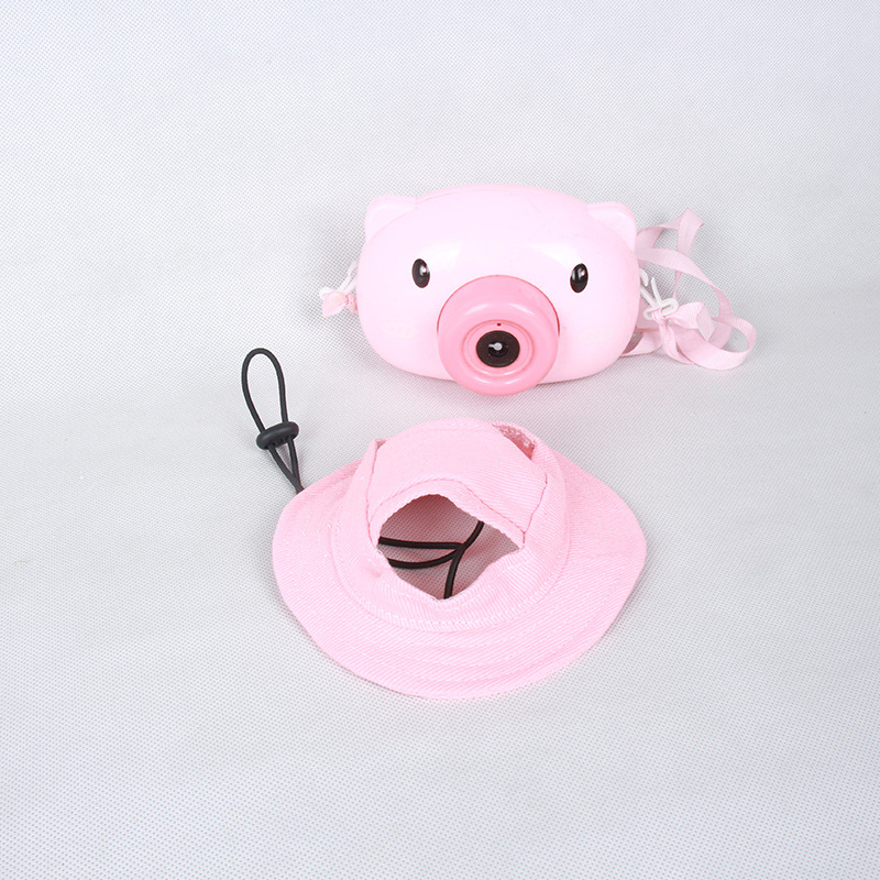 Saulės skrybėlė naminiams gyvūnėliams su ausų skylėmis — žvejo stilius, medvilnė, reljefas, pavasaris, laisvas