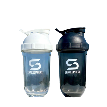 PC medžiagos kratymo puodelis, cilindrinis, vieno sluoksnio, su maišymo kamuoliuku ir spausdintu logotipu