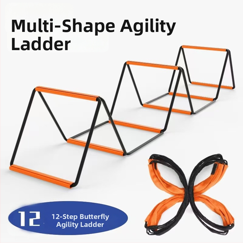 Treeningvahend: mitmekülgne kokkupandav agility ladder, terase konstruktsioon, sobiv jalgpallile, Roneng bränd