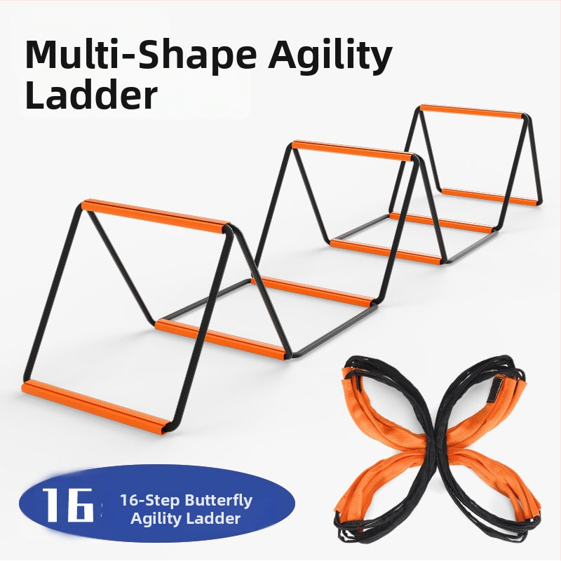 Treeningvahend: mitmekülgne kokkupandav agility ladder, terase konstruktsioon, sobiv jalgpallile, Roneng bränd