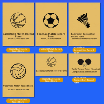 Basketbola tiesneša reģistrēšanas grāmatā - papīrs, komplekts 500 gab., rezultātu tabula, maiņas kartes un taktikas tabula