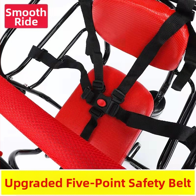 Zadné detské sedadlo na bicykel, kovový rám, značka Smooth Travel, vhodné pre deti