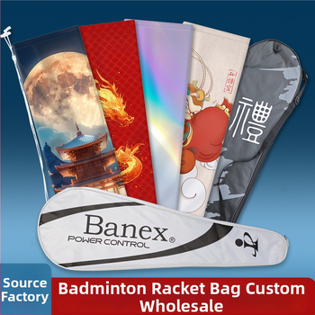 Badmintona nūju soma ar ūdensnecaurlaidīgu Oxford audumu, trīsslāņu stiprināta uzglabāšana, vienu plecu siksnas dizains, pielāgots logotips, zīmols Brother
