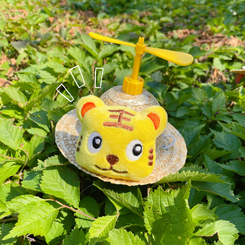 Rotacinė augintinio skrybėlė iš žolės su bambuko drugio motyvu, skirta šunims ir katėms - medžiaga: šilko gėlė, rudens sezonas, universalus naudojimas, raštas 69850