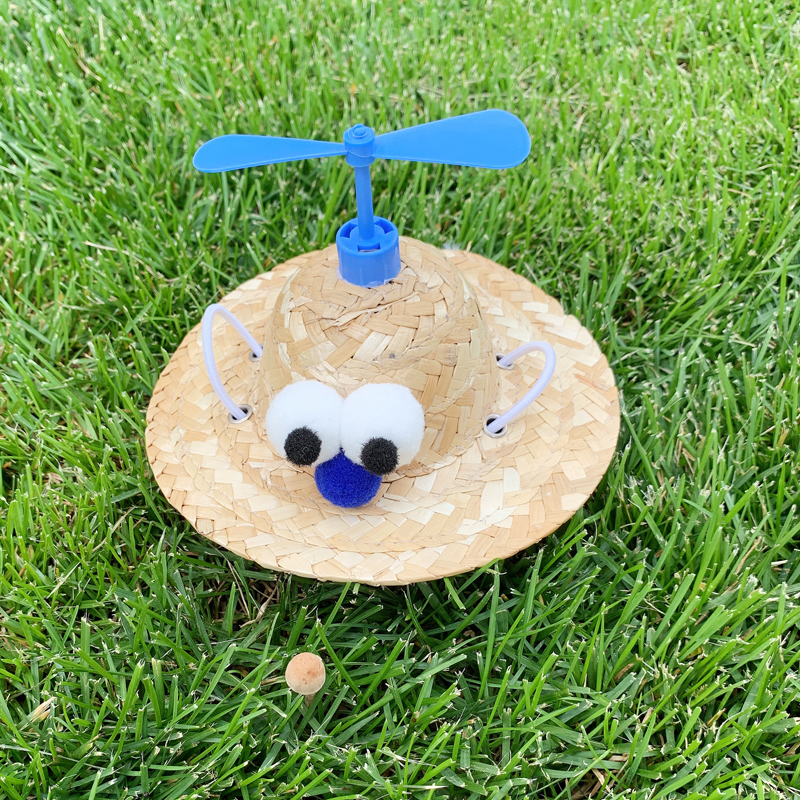 Rotacinė augintinio skrybėlė iš žolės su bambuko drugio motyvu, skirta šunims ir katėms - medžiaga: šilko gėlė, rudens sezonas, universalus naudojimas, raštas 69850