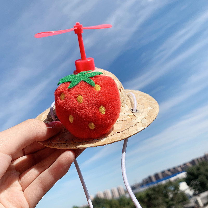 Rotacinė augintinio skrybėlė iš žolės su bambuko drugio motyvu, skirta šunims ir katėms - medžiaga: šilko gėlė, rudens sezonas, universalus naudojimas, raštas 69850