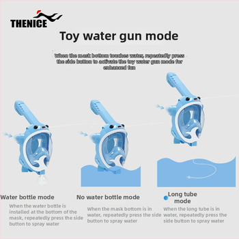Thenice Bērnu pilnas sausas niršanas maskas ar anti-fog HD lēcām snorkelēšanai — Materiāls: polikarbonāts un šķidrais silikons