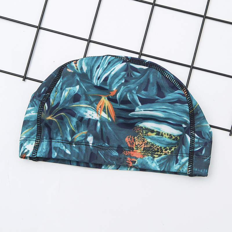 FRLO Plivačka kapa za odrasle - Ugodna zaštita ušiju, Brzo sušenje najlona, Pogodno za dugu kosu, Uzorak tiska