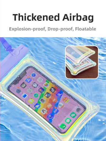 TPU ūdensizturīgs telefona maciņš ar skārienjutīgu ekrānu, plūstošu gaisa spilvenu un logotipa pielāgošanu