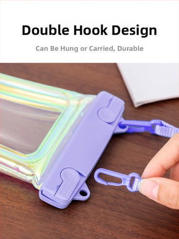 TPU ūdensizturīgs telefona maciņš ar skārienjutīgu ekrānu, plūstošu gaisa spilvenu un logotipa pielāgošanu