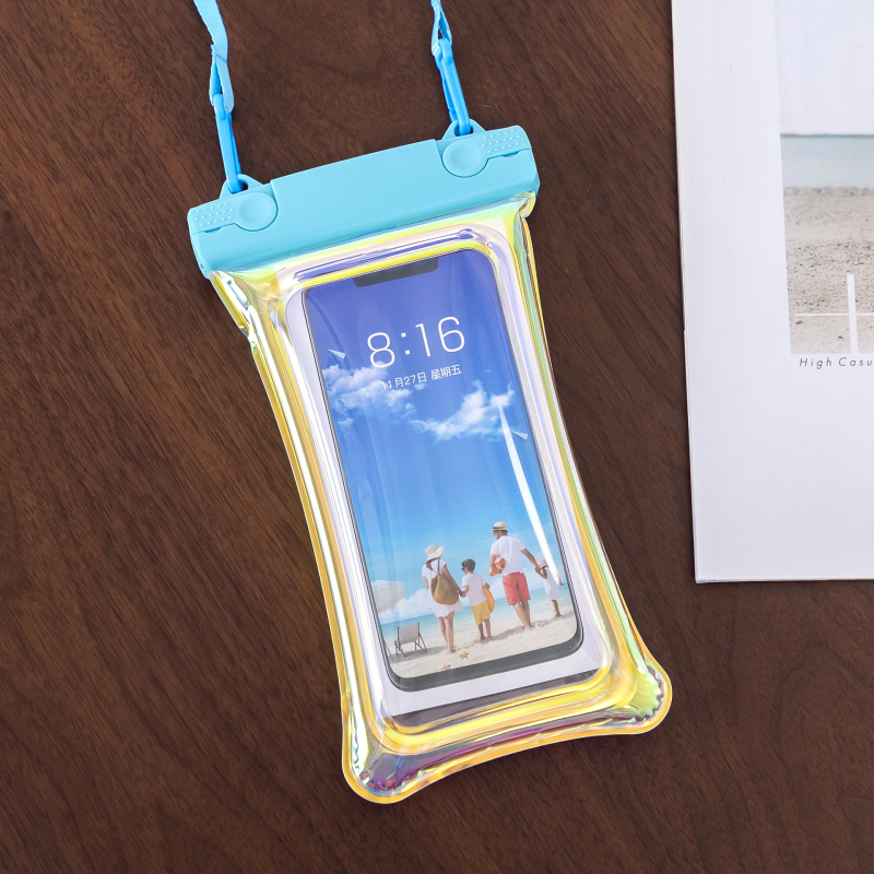 TPU ūdensizturīgs telefona maciņš ar skārienjutīgu ekrānu, plūstošu gaisa spilvenu un logotipa pielāgošanu