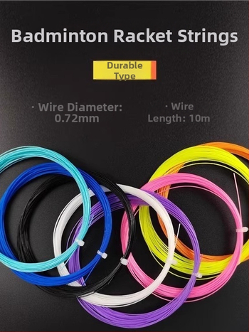 Raketes stīgas badmintonam - pielāgotas, izturīgas nālona šķiedras, augsta sprieguma, universālas badmintonam un tenisam
