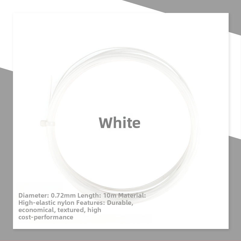 Raketes stīgas badmintonam - pielāgotas, izturīgas nālona šķiedras, augsta sprieguma, universālas badmintonam un tenisam