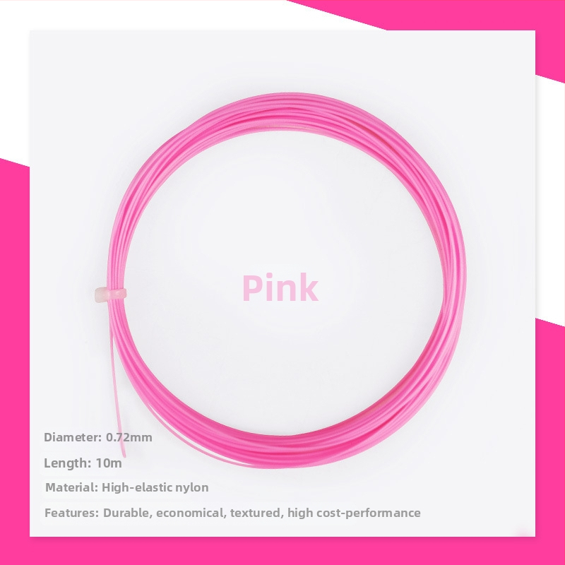 Raketes stīgas badmintonam - pielāgotas, izturīgas nālona šķiedras, augsta sprieguma, universālas badmintonam un tenisam