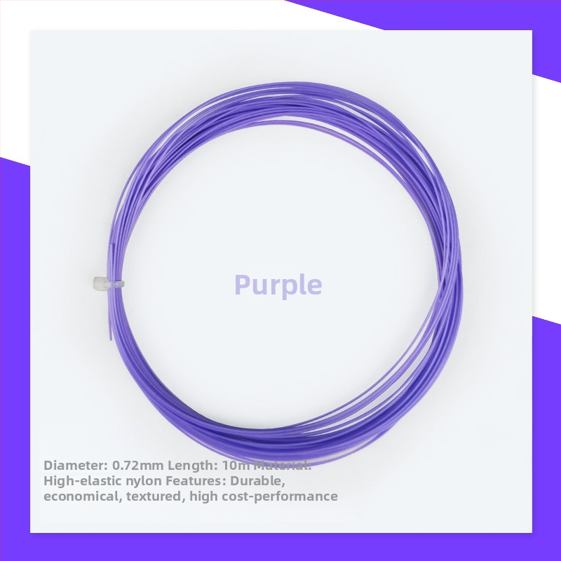 Raketes stīgas badmintonam - pielāgotas, izturīgas nālona šķiedras, augsta sprieguma, universālas badmintonam un tenisam