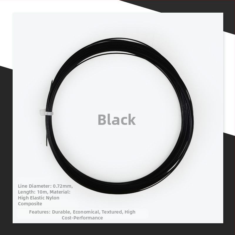 Raketes stīgas badmintonam - pielāgotas, izturīgas nālona šķiedras, augsta sprieguma, universālas badmintonam un tenisam