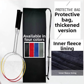 Velur torba za pohranu reketa за badminton/tenis, zaštitni kufer, kapacitet 3 reketa, prijenosna