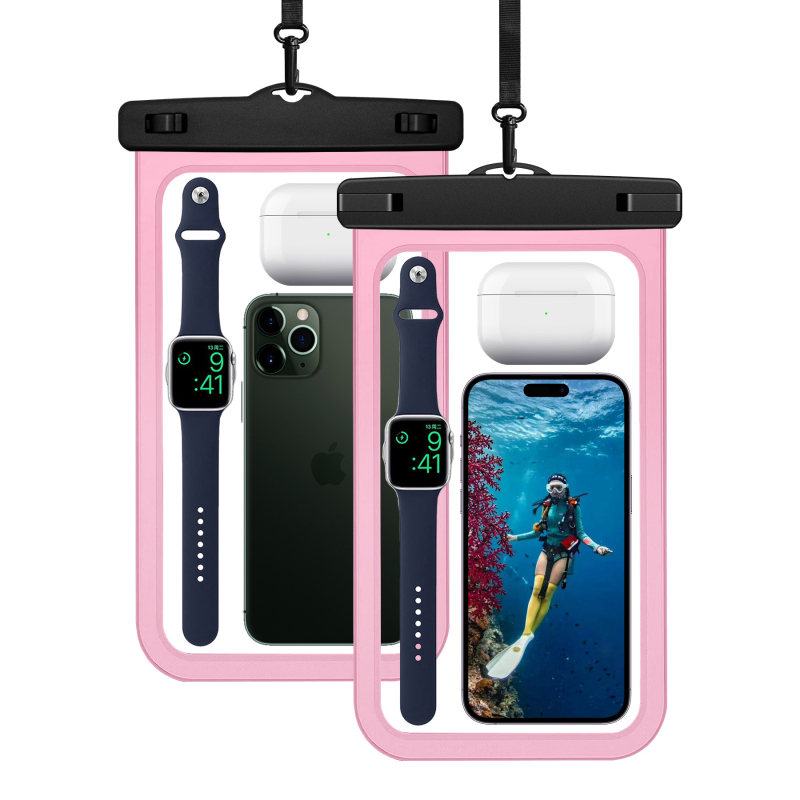 Ūdensdrošs telefona maciņš ārējiem pasākumiem un zemūdens fotografēšanai, universāla piemērošana viedtālruņiem, materiāls PVC+ABS, ūdensnecaurlaidīgs audums, logotipa drukāšana pieejama