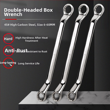 Διπλού σκοπού Plum wrench, χάλυβας 45#, λαμπερή επίστρωση χρωμίου, βάρος 200 g, μετρικό πρότυπο